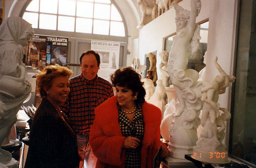 Gina Lollobrigida at Franco Cervietti's Studio